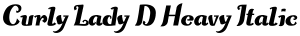 Curly Lady D Heavy Italic Font