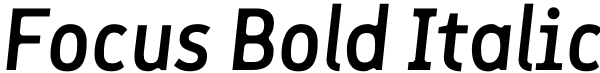 Focus Bold Italic Font
