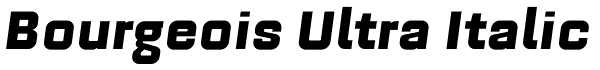 Bourgeois Ultra Italic Font