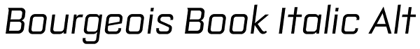 Bourgeois Book Italic Alt Font