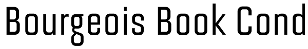 Bourgeois Book Cond Font