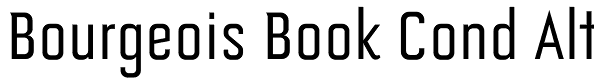 Bourgeois Book Cond Alt Font