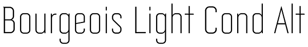 Bourgeois Light Cond Alt Font