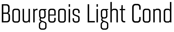 Bourgeois Light Cond Font