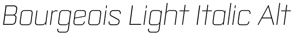 Bourgeois Light Italic Alt Font