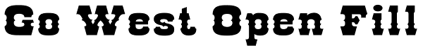 Go West Open Fill Font