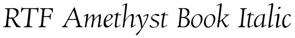 RTF Amethyst Book Italic Font