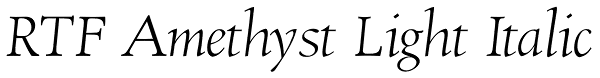 RTF Amethyst Light Italic Font