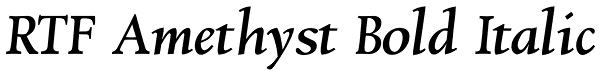 RTF Amethyst Bold Italic Font