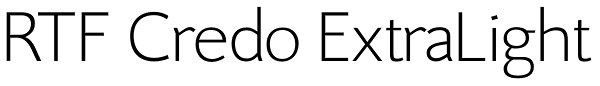 RTF Credo ExtraLight Font