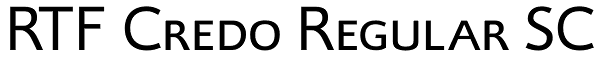 RTF Credo Regular SC Font