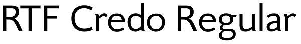 RTF Credo Regular Font