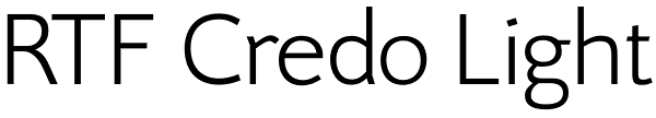 RTF Credo Light Font