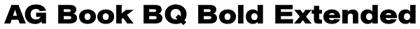 AG Book BQ Bold Extended Font