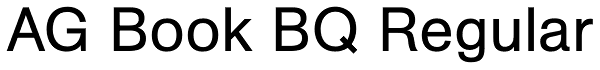 AG Book BQ Regular Font