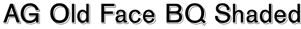 AG Old Face BQ Shaded Font