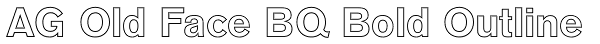 AG Old Face BQ Bold Outline Font