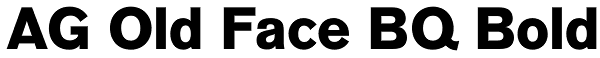 AG Old Face BQ Bold Font