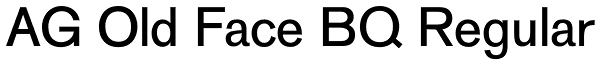 AG Old Face BQ Regular Font