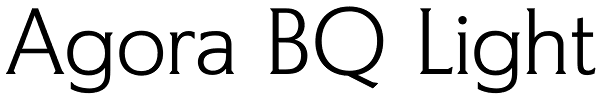 Agora BQ Light Font