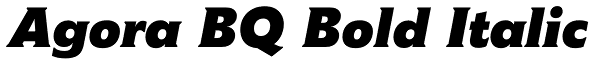 Agora BQ Bold Italic Font