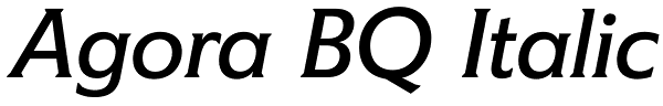 Agora BQ Italic Font