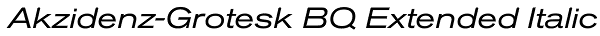 Akzidenz-Grotesk BQ Extended Italic Font