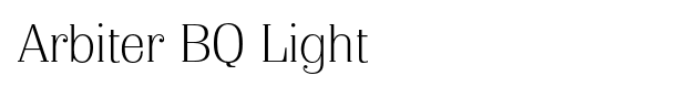 Arbiter BQ Light Font