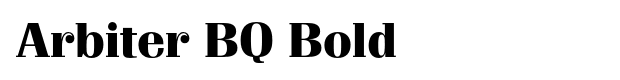 Arbiter BQ Bold Font