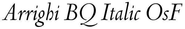 Arrighi BQ Italic OsF Font