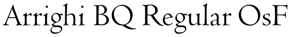 Arrighi BQ Regular OsF Font