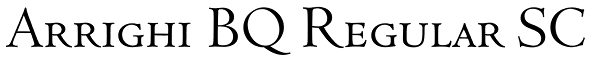 Arrighi BQ Regular SC Font