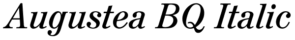 Augustea BQ Italic Font