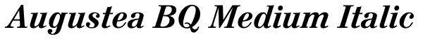 Augustea BQ Medium Italic Font