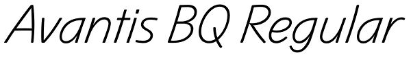 Avantis BQ Regular Font