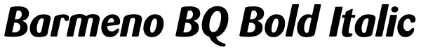 Barmeno BQ Bold Italic Font