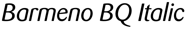 Barmeno BQ Italic Font