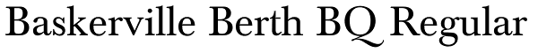 Baskerville Berth BQ Regular Font