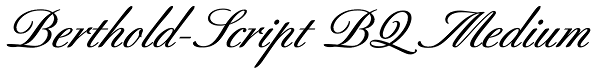 Berthold-Script BQ Medium Font