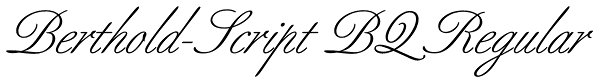 Berthold-Script BQ Regular Font