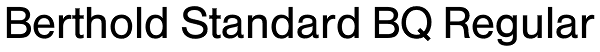 Berthold Standard BQ Regular Font