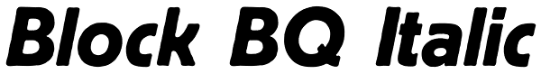 Block BQ Italic Font