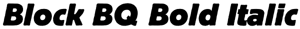 Block BQ Bold Italic Font