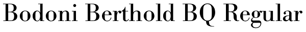 Bodoni Berthold BQ Regular Font