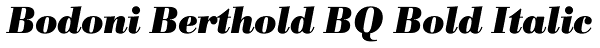 Bodoni Berthold BQ Bold Italic Font