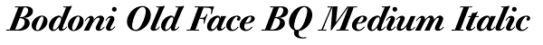 Bodoni Old Face BQ Medium Italic Font