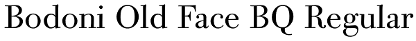 Bodoni Old Face BQ Regular Font