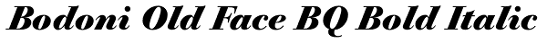 Bodoni Old Face BQ Bold Italic Font