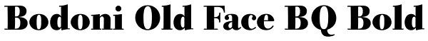 Bodoni Old Face BQ Bold Font