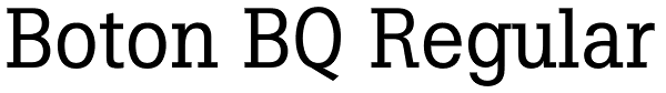 Boton BQ Regular Font